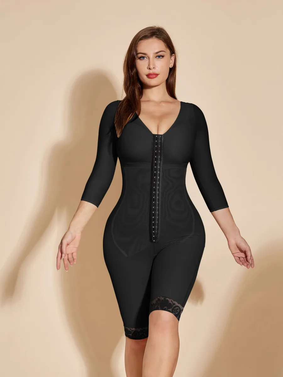 c0b204fa5b3d42dfa267a70d93112500_900x Fajas Colombianas Full Body Shaper Tummy Control Stage 2 Faja Shapewear for Women Long Sleeves - Black - Image 1